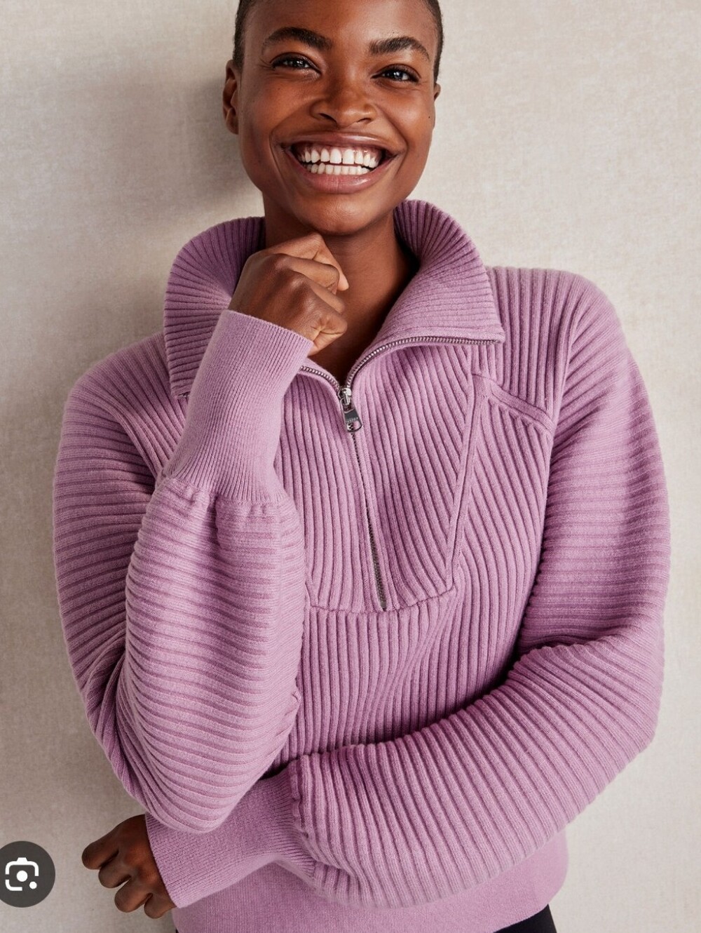 Varley Half-Zip Sweater - Smoky Grape Large